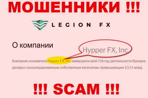 Hypper FX принадлежит конторе - ХипперФХ, Инк