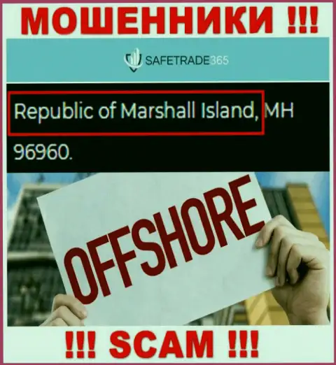 Маршалловы острова - оффшорное место регистрации жуликов СейфТрейд365 Ком, расположенное у них на сайте