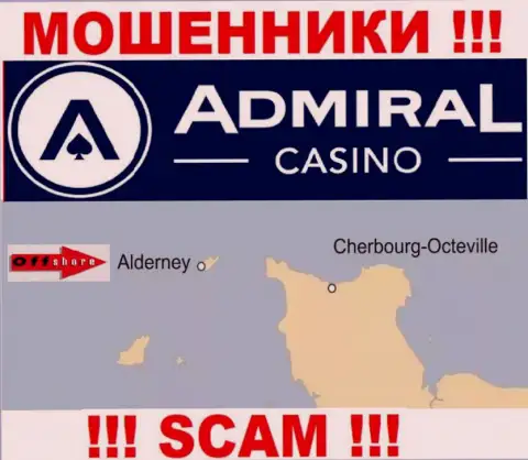 Т.к. Admiral Casino находятся на территории Alderney, отжатые финансовые активы от них не вернуть