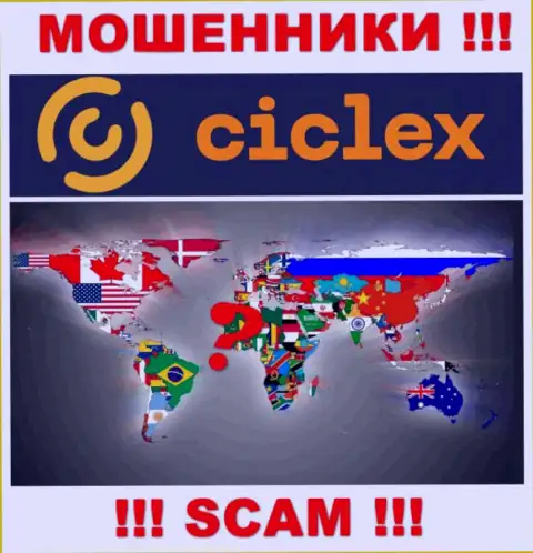 Юрисдикция Ciclex не показана на ресурсе организации - это мошенники !!! Будьте крайне бдительны !!!