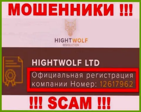 Присутствие номера регистрации у HightWolf LTD (12617962) не значит что организация солидная