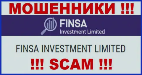 FinsaInvestmentLimited Com - юридическое лицо разводил контора Finsa Investment Limited