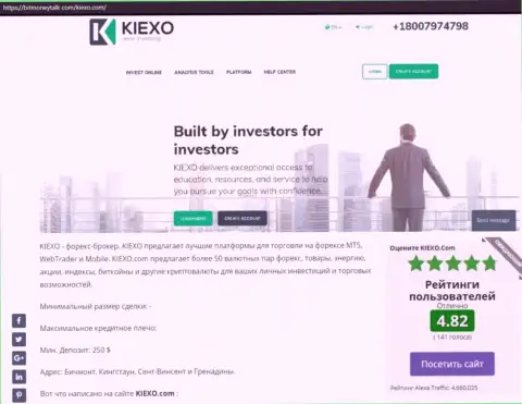 Рейтинг ФОРЕКС дилинговой организации Kiexo Com, представленный на интернет-ресурсе битманиток ком