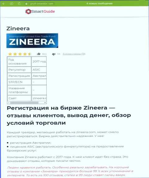 Обзор процедуры регистрации на официальном сайте брокера Zinnera, предложен в материале на сайте smartguides24 com