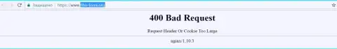 Официальный web-сайт компании Fibo-Forex некоторое количество суток недоступен и показывает - 400 Bad Request (ошибка)